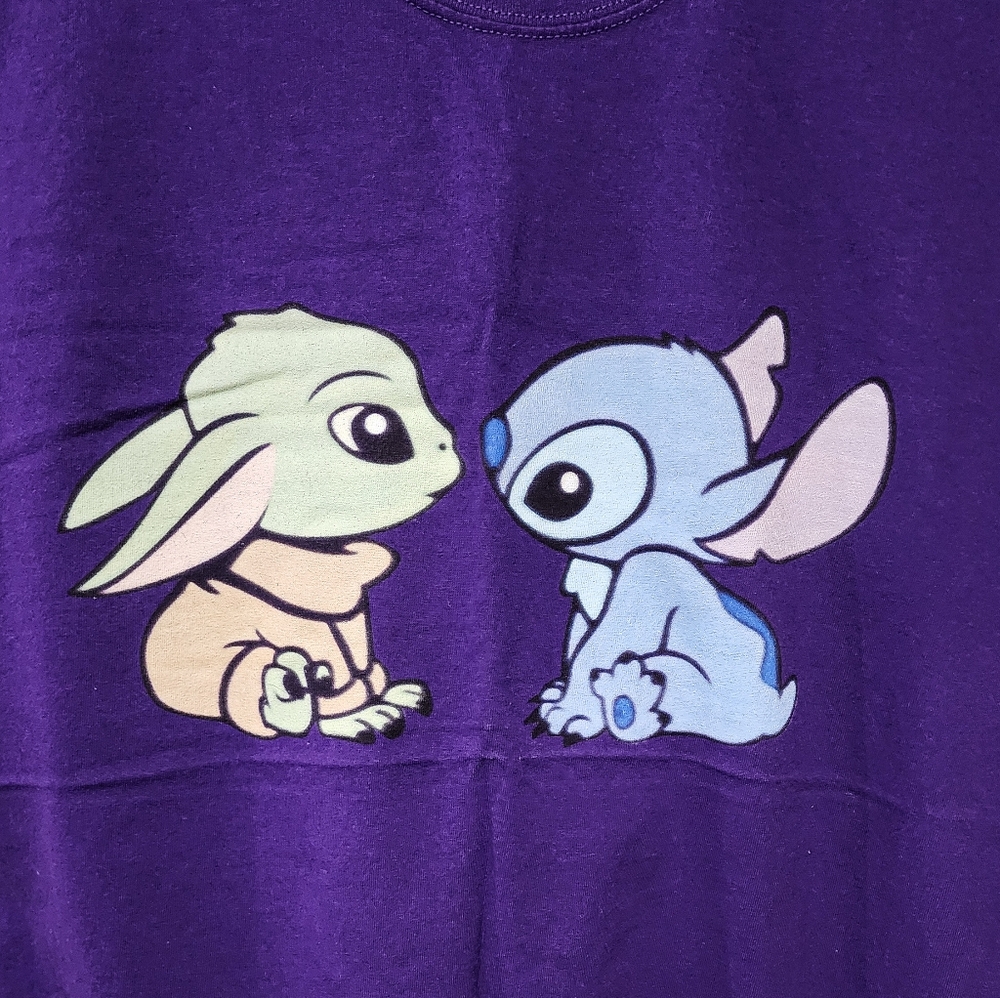 Stitch & Grogu purple T-Shirt 2x